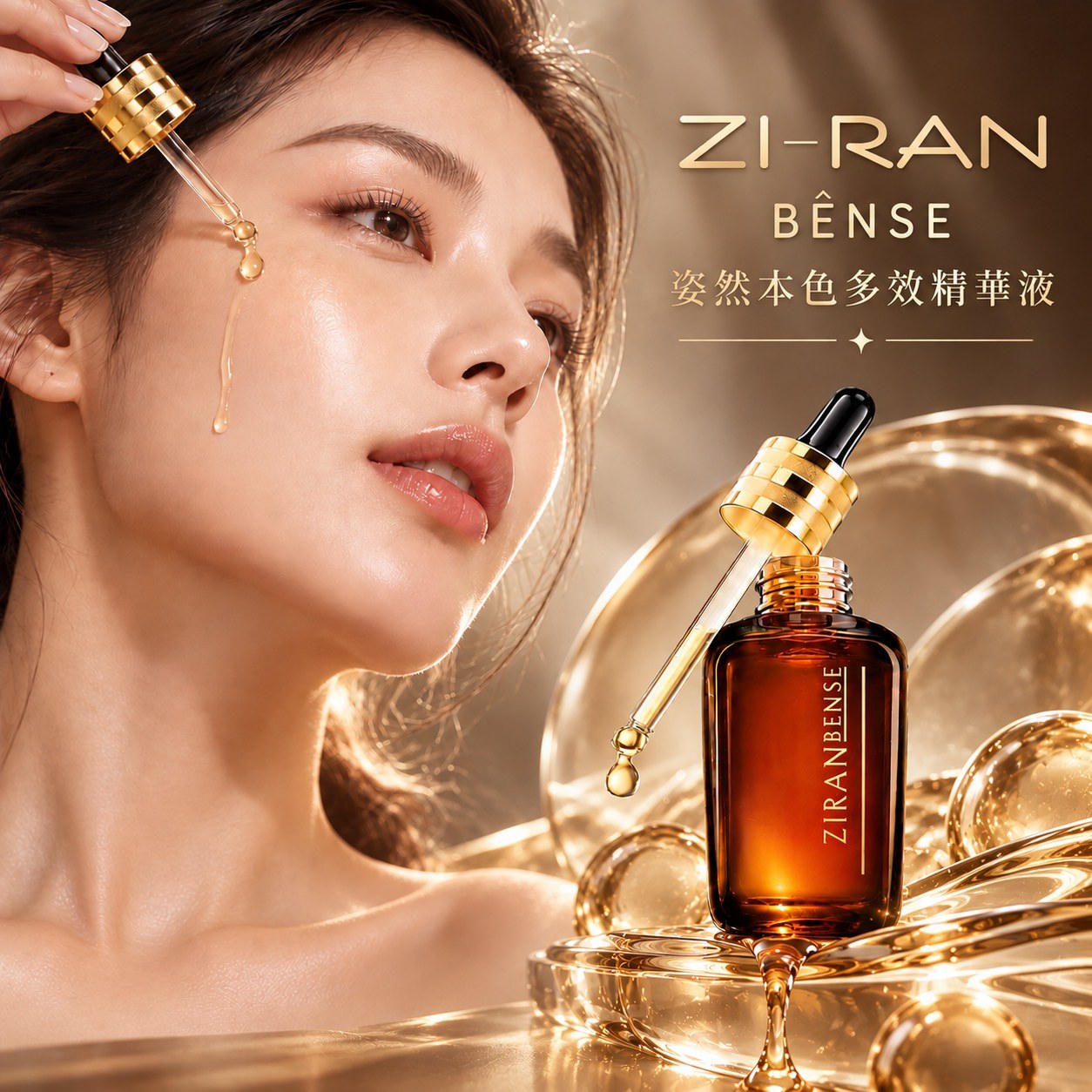 姿然本色多效精華液